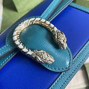 Gucci Dionysus super mini bag blue and turquoise leather 476432 17cm - 3