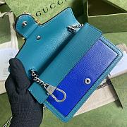 Gucci Dionysus super mini bag blue and turquoise leather 476432 17cm - 4