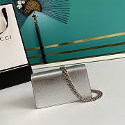 Gucci Dionysus leather super mini bag silver leather 476432 17cm - 3