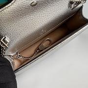 Gucci Dionysus leather super mini bag silver leather 476432 17cm - 4
