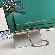 Gucci Dionysus small shoulder bag silver leather 499623 25cm - 2