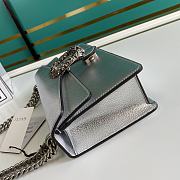 Gucci Dionysus small shoulder bag silver leather 499623 25cm - 4