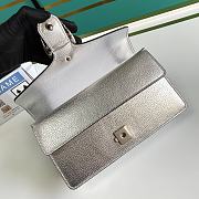 Gucci Dionysus small shoulder bag silver leather 499623 25cm - 5