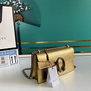 Gucci Dionysus small shoulder bag gold leather 499623 25cm - 2