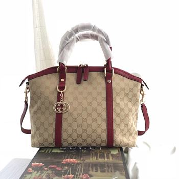 Gucci 2way tote shoulder hand bag red 341503 33cm