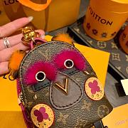 Louis Vuitton Owl small bag keychain dark brown - 6