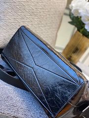 Givenchy ID quilted crinkled glossed-leather bag black/silver 29cm - 4