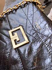 Givenchy ID quilted crinkled glossed-leather bag black 29cm - 4