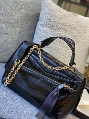 Givenchy ID quilted crinkled glossed-leather bag black 29cm - 2