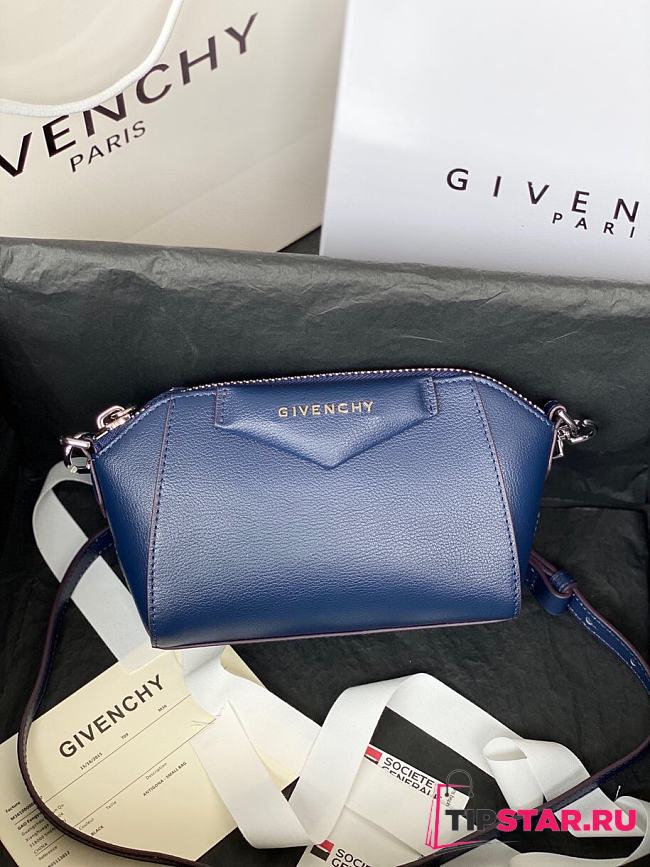Givenchy Antigona nano leather bag blue 9981-4 18cm - 1