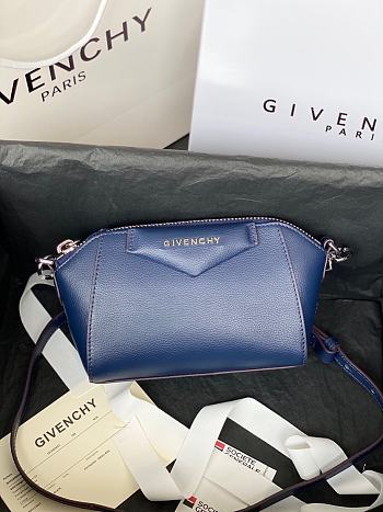 Givenchy Antigona nano leather bag blue 9981-4 18cm
