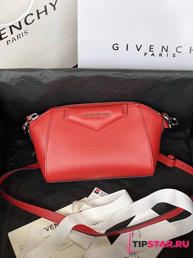 Givenchy Antigona nano leather bag red 9981-4 18cm - 1