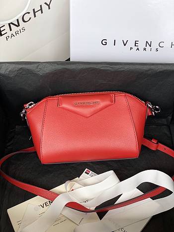 Givenchy Antigona nano leather bag red 9981-4 18cm