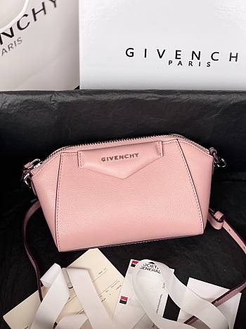 Givenchy Antigona nano leather bag light pink 9981-4 18cm