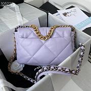 Chanel 19 handbag calfskin in bright purple 26cm - 2