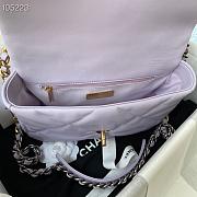 Chanel 19 handbag calfskin in bright purple 26cm - 4