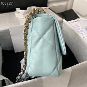 Chanel 19 handbag calfskin in light blue 26cm - 6