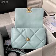 Chanel 19 handbag calfskin in light blue 26cm - 4