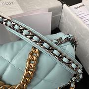 Chanel 19 handbag calfskin in light blue 26cm - 3