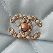Chanel 19 handbag calfskin in light blue 26cm - 2