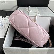 Chanel 19 handbag calfskin in pink 26cm - 4