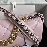 Chanel 19 handbag calfskin in pink 26cm - 3