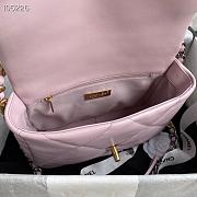 Chanel 19 handbag calfskin in pink 26cm - 2