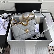 Chanel 19 handbag calfskin in grey 26cm - 1