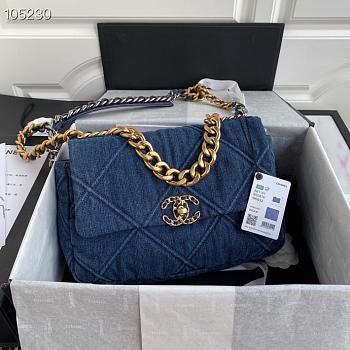 Chanel 19 handbag denim 26cm