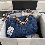 Chanel 19 handbag denim 26cm - 6