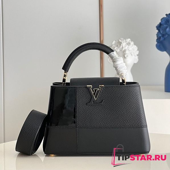 LV Capucines BB handbag patchwork in black M59269 27cm - 1