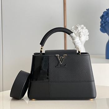 LV Capucines BB handbag patchwork in black M59269 27cm