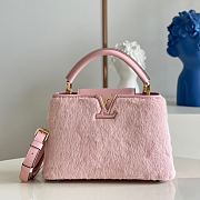 LV Capucines BB with mink fur in pink M48865 27cm - 1