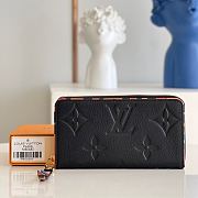 LV zippy wallet monogram empreinte leather in black M80680 19.5cm - 1