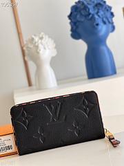 LV zippy wallet monogram empreinte leather in black M80680 19.5cm - 4