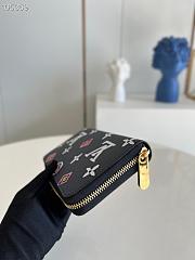 LV Zippy wallet Wild at Heart seasonal collection in black M80683 19.5cm - 3