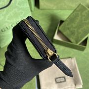 Gucci GG Marmont matelassé zip card case black leather 671772 11.5cm - 3