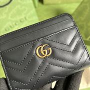 Gucci GG Marmont matelassé zip card case black leather 671772 11.5cm - 4