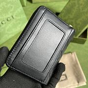 Gucci GG Marmont matelassé zip card case black leather 671772 11.5cm - 5