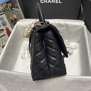 Chanel Coco handle with pearl & silver hardware 92990 23cm - 2