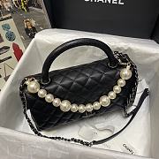 Chanel Coco handle with pearl & silver hardware 92990 23cm - 4