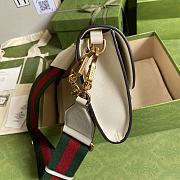 Gucci Horsebit 1955 small bag white leather 677286 26cm - 2