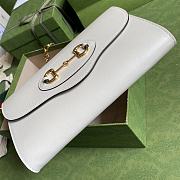 Gucci Horsebit 1955 small bag white leather 677286 26cm - 5