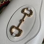 Gucci Horsebit 1955 small bag white leather 677286 26cm - 3