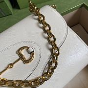 Gucci Horsebit 1955 small bag white leather 677286 26cm - 6