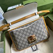 Gucci Padlock small shoulder bag white/yellow 644527 28cm - 5