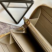 LV Zippy wallet bicolor monogram empreinte leather in dove/cream M69794 19.5cm - 5