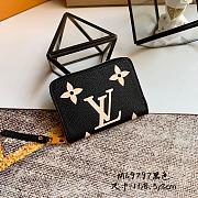 LV Zippy coin purse bicolor monogram empreinte leather in black/beige M69787  11cm - 1