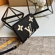 LV Zippy coin purse bicolor monogram empreinte leather in black/beige M69787  11cm - 4