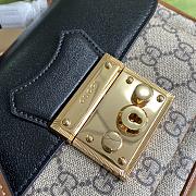 Gucci Padlock mini bag in GG supreme canvas in black 658487 21cm - 4